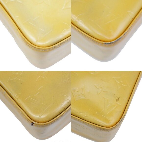 LOUIS VUITTON Columbus Shoulder Bag Monogram Vernis Lime Yellow - Picture 7 of 16